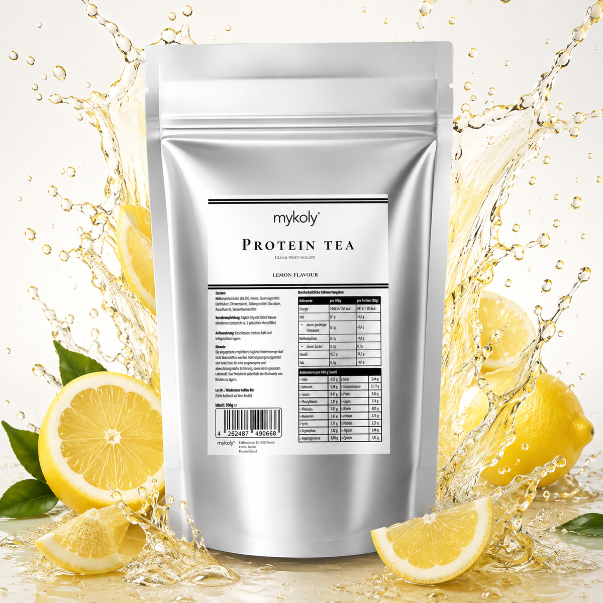 MyKoly Protein Tea Clear Whey Isolate Lemon Flavour mit Zitrone