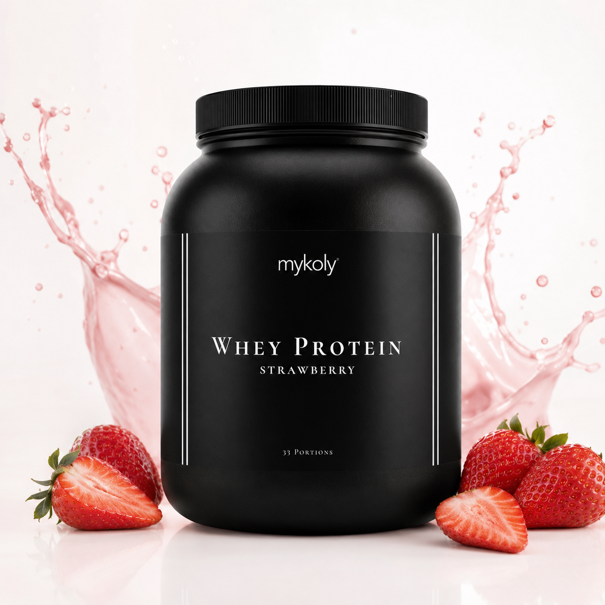 MyKoly Whey Protein Strawberry mit Erdbeeren